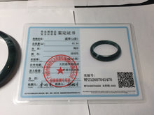 Load image into Gallery viewer, 57.5mm Certified Type A 100% Natural dark green/blue/gray/black Guatemala Jadeite bangle PJ145-1476
