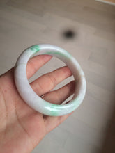 Load image into Gallery viewer, 61.8 mm certified type A 100% Natural sunny green/purple/white Jadeite Jade bangle AX103-5428
