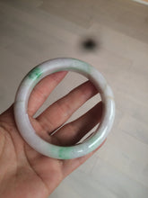 Load image into Gallery viewer, 61.8 mm certified type A 100% Natural sunny green/purple/white Jadeite Jade bangle AX103-5428