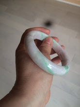 Load image into Gallery viewer, 61.8 mm certified type A 100% Natural sunny green/purple/white Jadeite Jade bangle AX103-5428