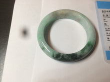 Load image into Gallery viewer, 52.3mm Certified 100% Natural type A sunny green/dark green deep forest Jadeite Jade bangle Deep in the forest AZ8-1651