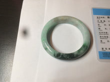 Load image into Gallery viewer, 52.3mm Certified 100% Natural type A sunny green/dark green deep forest Jadeite Jade bangle Deep in the forest AZ8-1651