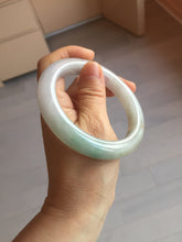 Load image into Gallery viewer, 60.4mm certified Type A 100% Natural icy watery light green/purple Jadeite Jade bangle BF145-9528