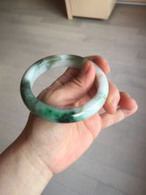 Load image into Gallery viewer, 59mm Certified Type A 100% Natural sunny green/white/brown/black Jadeite Jade bangle BK36-8353