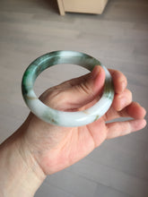 Load image into Gallery viewer, 59mm Certified Type A 100% Natural sunny green/white/brown/black Jadeite Jade bangle BK36-8353