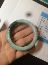 Load image into Gallery viewer, 52.3mm Certified 100% Natural type A sunny green/dark green deep forest Jadeite Jade bangle Deep in the forest AZ8-1651