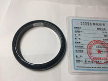Load image into Gallery viewer, 62mm Certified Type A 100% Natural dark green/blue/gray/black Guatemala Jadeite bangle PJ146-1472