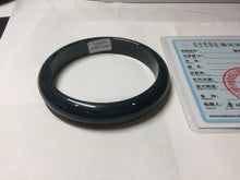 Load image into Gallery viewer, 62mm Certified Type A 100% Natural dark green/blue/gray/black Guatemala Jadeite bangle PJ146-1472