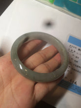 Load image into Gallery viewer, 57.7mm Certified 100% natural Type A dark green/gray jadeite jade bangle AJ65-8080