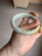 Load image into Gallery viewer, 56.1mm 100% natural certified light green yellow purple jadeite jade bangle BM92-9766