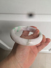 Load image into Gallery viewer, 61.8 mm certified type A 100% Natural sunny green/purple/white Jadeite Jade bangle AX103-5428