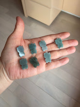 Load image into Gallery viewer, Type A 100% Natural dark green blue gray Guatemala jadeite jade cat kitty pendant PC143 Add one item