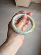 Load image into Gallery viewer, 56.1mm 100% natural certified light green yellow purple jadeite jade bangle BM92-9766