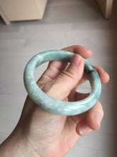 Load image into Gallery viewer, 57mm certified Type A 100% Natural light green gray Jade jadeite bangle BS116-6634