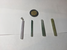 Load image into Gallery viewer, 100% natural type A jadeite jade icy watery green white purple yellow Tide Control Pillar(定海神针) pendant group BN77