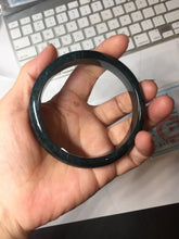Load image into Gallery viewer, 62mm Certified Type A 100% Natural dark green/blue/gray/black Guatemala Jadeite bangle PJ146-1472