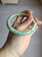 Load image into Gallery viewer, 56.6mm certified Type A 100% Natural light green/yellow/gray Jadeite Jade bangle AZ198-2776