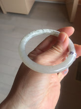 Load image into Gallery viewer, AllaboutjadeCanada.com only 52.2mm certified 100% Natural icy watery light beige pale pink(藕粉) gray white nephrite bangle HN121-0066