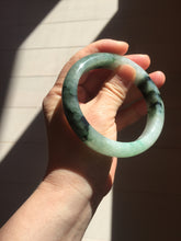 Load image into Gallery viewer, 60.3mm certified type A 100% Natural green/black Jadeite Jade bangle BM42-8565