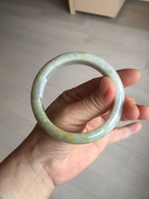 Load image into Gallery viewer, 56.1mm 100% natural certified light green yellow purple jadeite jade bangle BM92-9766