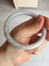 Load image into Gallery viewer, 58.9mm certified 100% natural type A light green/purple/yellow(Fu Lu SHOU) slim round cut jadeite jade bangle BN45-3116