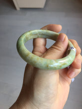 Load image into Gallery viewer, 56.5mm certified Type A 100% Natural light green/yellow/white Jadeite Jade bangle AZ197-2732