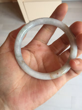 Load image into Gallery viewer, 58.9mm certified 100% natural type A light green/purple/yellow(Fu Lu SHOU) slim round cut jadeite jade bangle BN45-3116