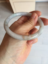 Load image into Gallery viewer, 58.9mm certified 100% natural type A light green/purple/yellow(Fu Lu SHOU) slim round cut jadeite jade bangle BN45-3116