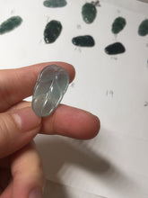 Load image into Gallery viewer, 100% natural type A icy watery light green blue gray Guatemala jadeite leaf pendant BP184-1