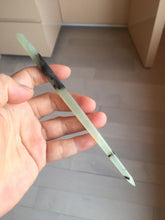 Load image into Gallery viewer, 16.5 cm 100% Natural light green yellow black Xiu Jade (Serpentine) Hairpin AW50 Add on item