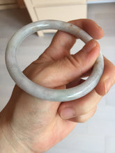 Load image into Gallery viewer, 58.9mm certified 100% natural type A light green/purple/yellow(Fu Lu SHOU) slim round cut jadeite jade bangle BN45-3116