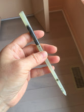 Load image into Gallery viewer, 16.5 cm 100% Natural light green yellow black Xiu Jade (Serpentine) Hairpin AW50 Add on item