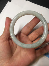 Load image into Gallery viewer, 55mm Certified Type A 100% Natural light green yellow round cut Jadeite Jade bangle Q134-2846
