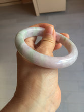 Load image into Gallery viewer, 59.5mm certified Type A 100% Natural light green sunny green light purple Jadeite Jade bangle BF147-8465