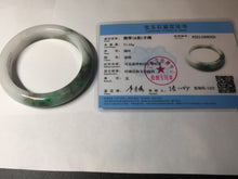 Load image into Gallery viewer, 59mm Certified Type A 100% Natural sunny green/white/brown/black Jadeite Jade bangle BK36-8353