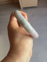 Load image into Gallery viewer, 59.5mm certified Type A 100% Natural light green sunny green light purple Jadeite Jade bangle BF147-8465
