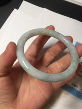 Load image into Gallery viewer, 55mm Certified Type A 100% Natural light green yellow round cut Jadeite Jade bangle Q134-2846