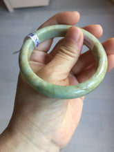 Load image into Gallery viewer, 56.5mm certified Type A 100% Natural light green/yellow/white Jadeite Jade bangle AZ197-2732