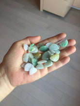 Load image into Gallery viewer, 5-18mm Type A 100% icy watery natural green blue purple white seashell/wing jadeite Jade Pendant necklace group AA68