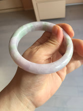Load image into Gallery viewer, 59.5mm certified Type A 100% Natural light green sunny green light purple Jadeite Jade bangle BF147-8465