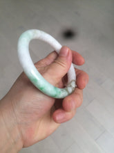 Load image into Gallery viewer, 58mm certified 100% natural sunny green/white/brown round cut jadeite jade bangle AX102-5430