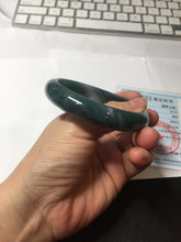 Load image into Gallery viewer, 59.8mm Certified Type A 100% Natural dark green/blue/gray/black Guatemala Jadeite bangle PJ148-1482