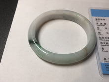 Load image into Gallery viewer, 53.5mm 100% natural certified sunny green brown pink oval jadeite jade bangle BN29-8348