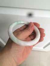 Load image into Gallery viewer, 58mm certified 100% natural sunny green/white/brown round cut jadeite jade bangle AX102-5430