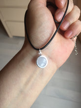 Load image into Gallery viewer, 12.3mm 100% natural type A light purple white Jadeite Jade simple is the best series pendant PB131