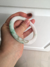 Load image into Gallery viewer, 58mm certified 100% natural sunny green/white/brown round cut jadeite jade bangle AX102-5430