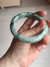 Load image into Gallery viewer, 55.2mm certified Type A 100% Natural dark green gray Jadeite Jade bangle BS113-6644