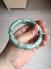 Load image into Gallery viewer, 55.2mm certified Type A 100% Natural dark green gray Jadeite Jade bangle BS113-6644