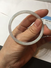 Load image into Gallery viewer, 52mm certified 100% natural icy watery Type A light green/purple slim jadeite jade bangle BS71-5472