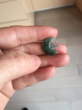 Load image into Gallery viewer, Type A 100% Natural dark green/blue/gray Guatemala jadeite Jade moon and star Pendant necklace group PC144 Add on item